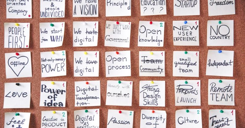 Writing Goals - Sticky Notes on Board