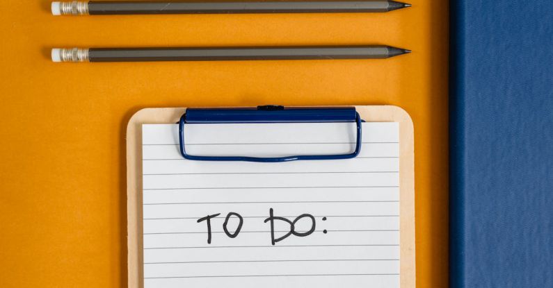 To-Do List - Pencils and To-do List on Yellow Table